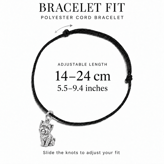200+ Dog Breeds — The Way You Look at Me Every Day Charm and Polyester Cord Bracelet Set | bracelet-fit | 9569da91102a7d62