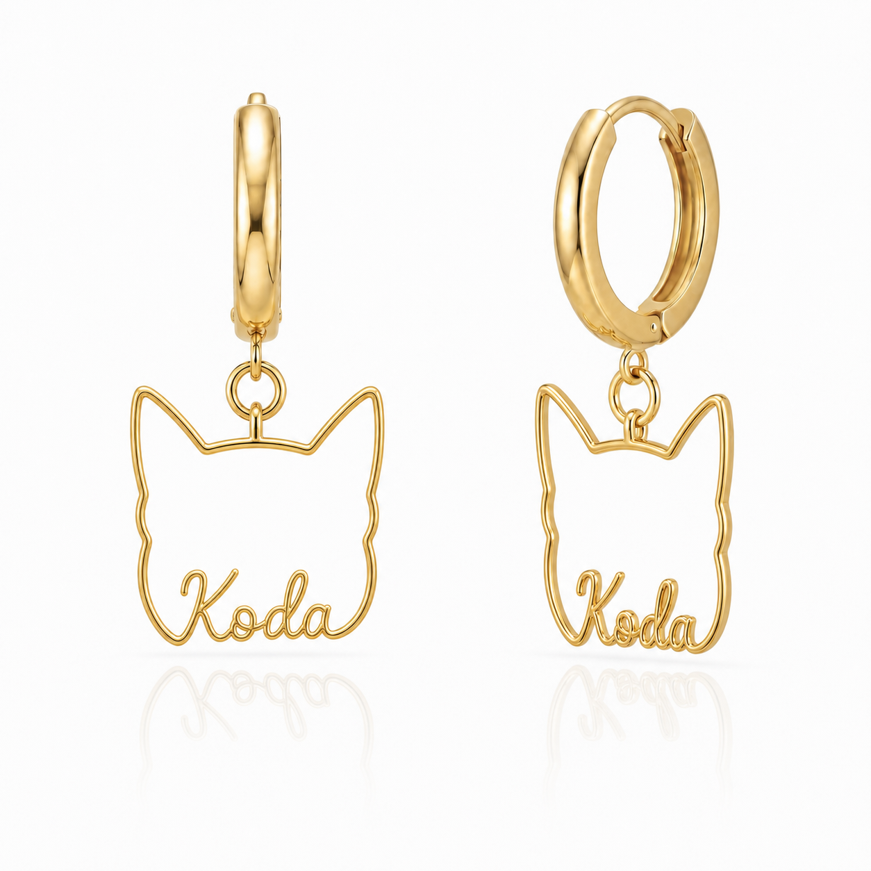 Akita Koda personalized pet face earrings