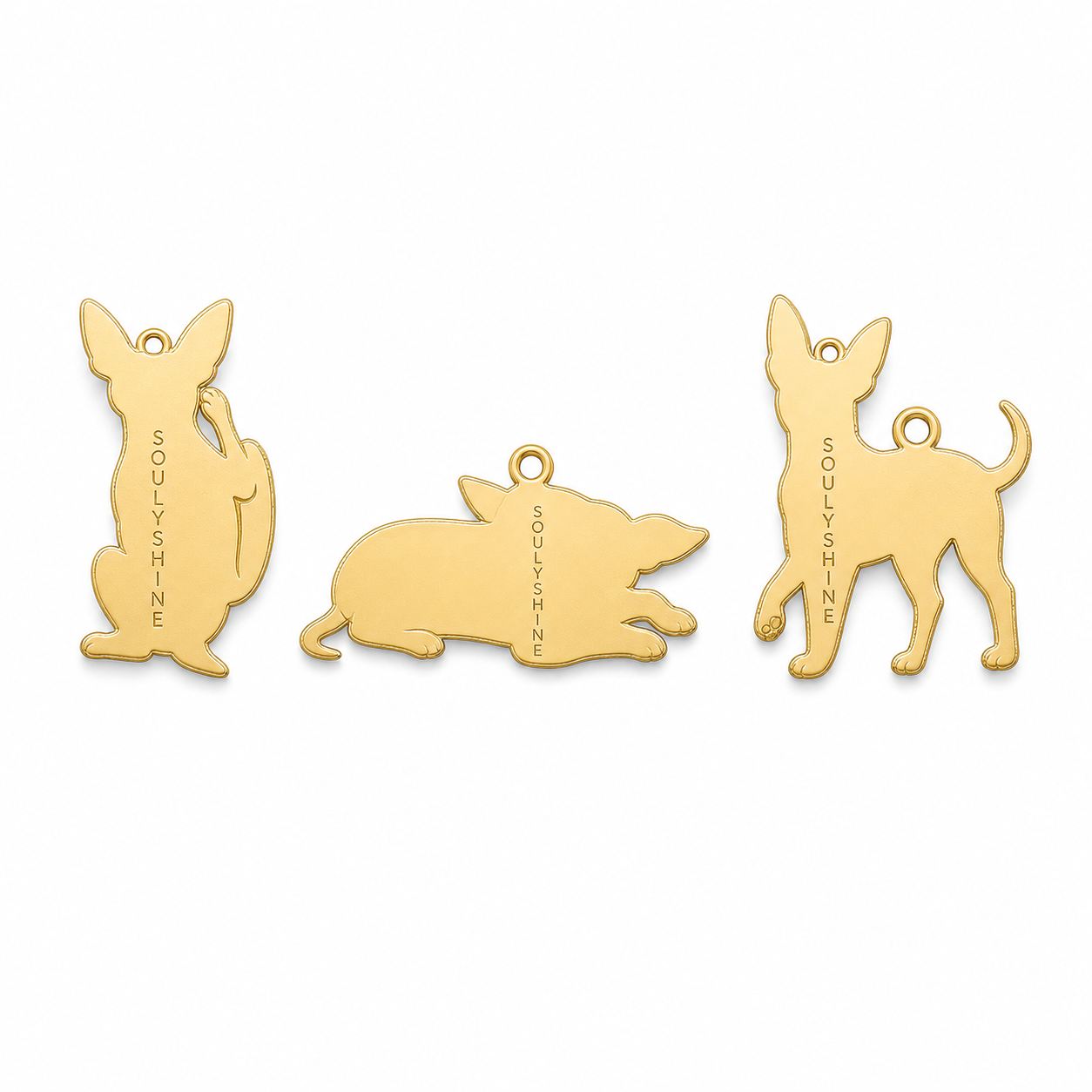 Soulyshine American Hairless Terrier coated Personalized Pet Companion Charm Only