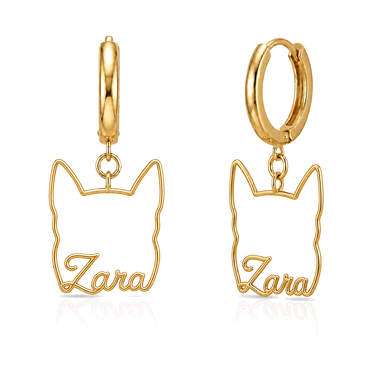 Basenji Zara personalized pet face earrings