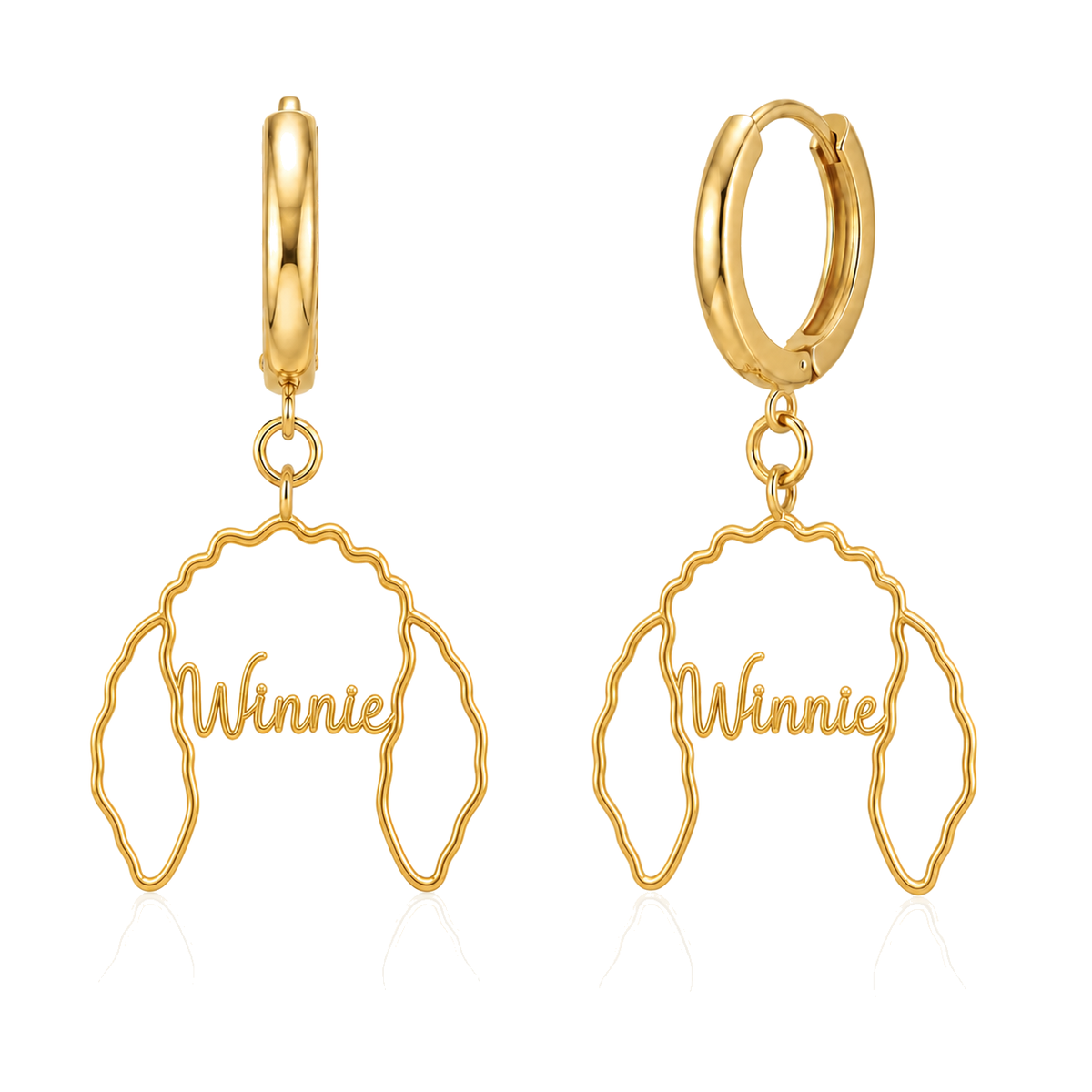 Bernedoodle Winnie personalized pet face earrings