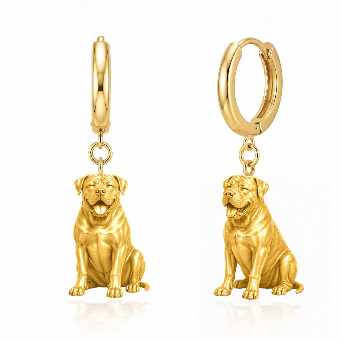 Boerboel personalized companion handcrafted huggie earrings