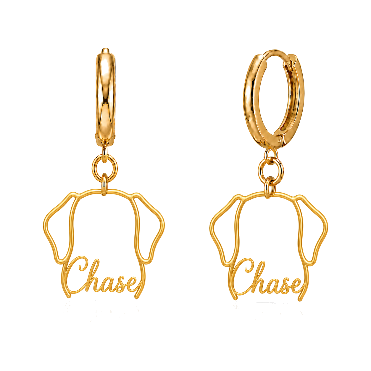 Chesapeake Bay Retriever Chase personalized pet face earrings