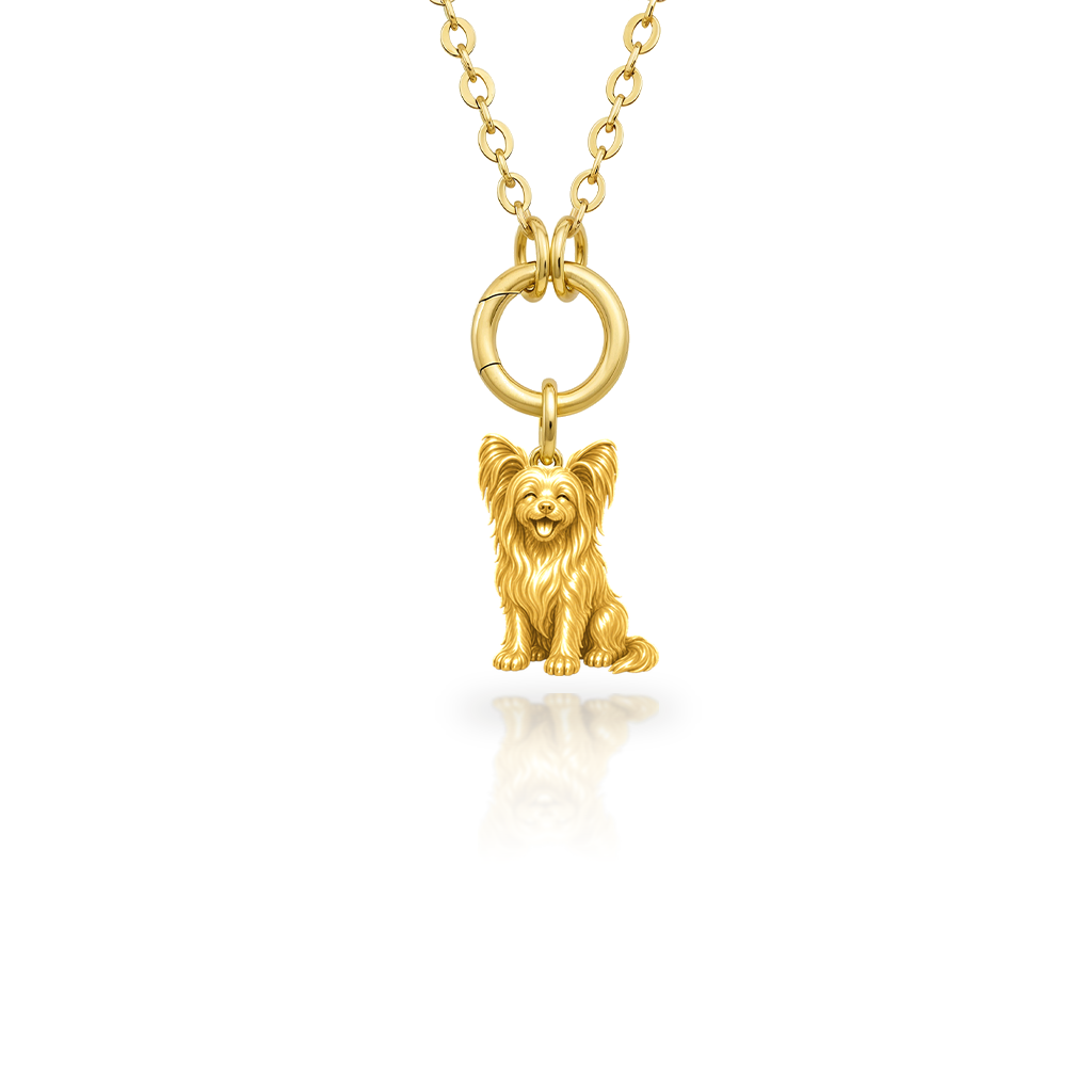 Chinese-Crested-powderpuff - 18K Gold Vermeil - 1st