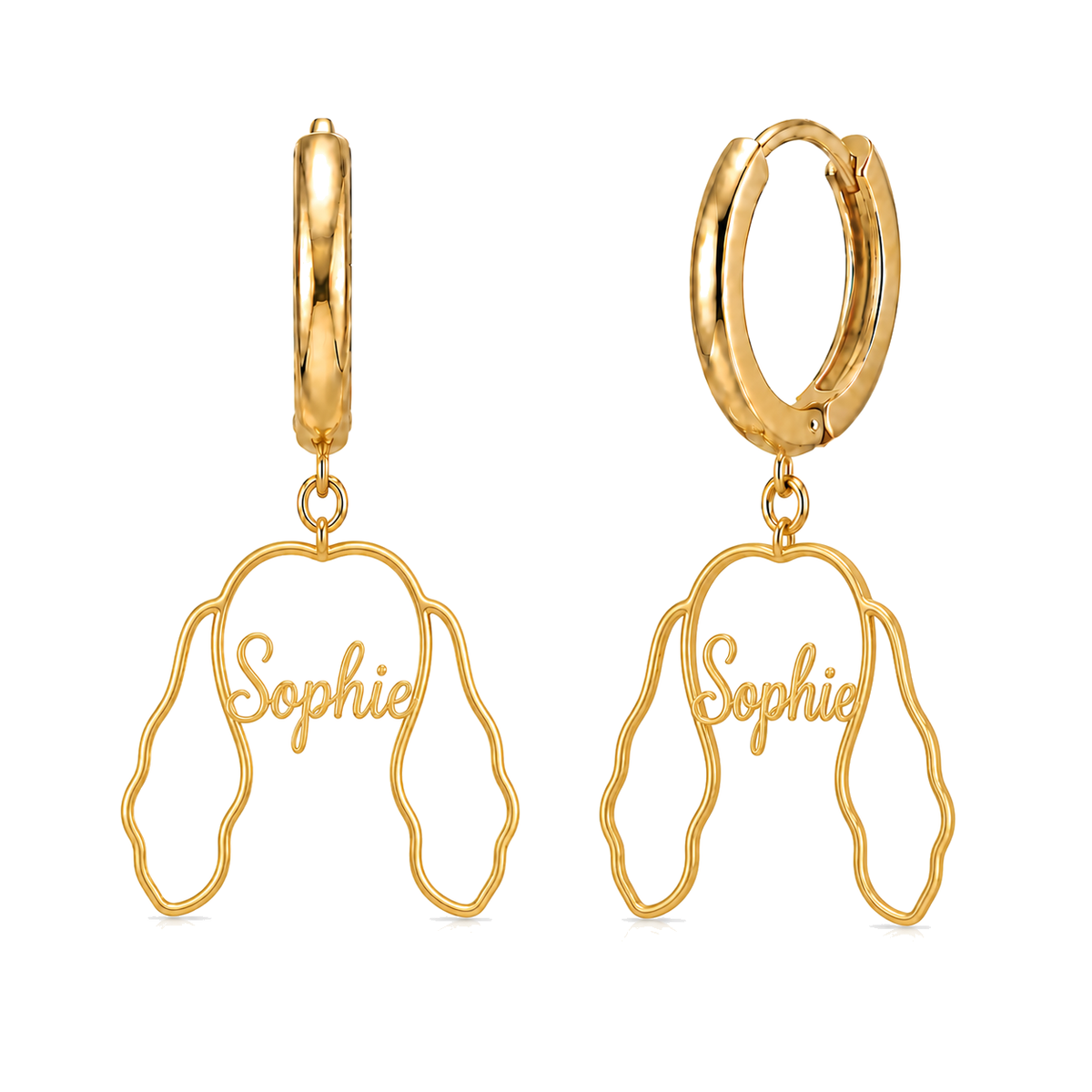 Cocker Spaniel Sophie personalized pet face earrings