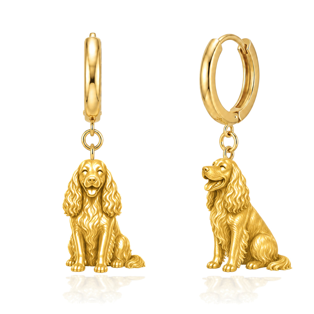 Field Spaniel personalized companion handcrafted huggie earrings