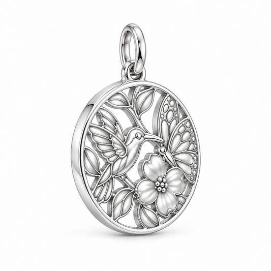 Garden Harmony Garden Medallion Charm and Polyester Cord Bracelet Set