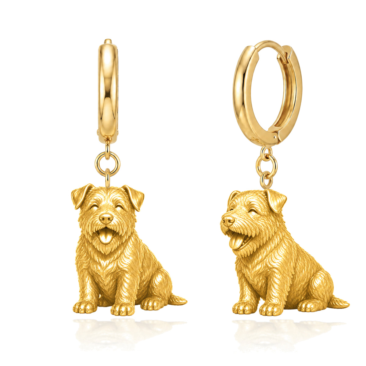 Glen of Imaal Terrier personalized companion handcrafted huggie earrings