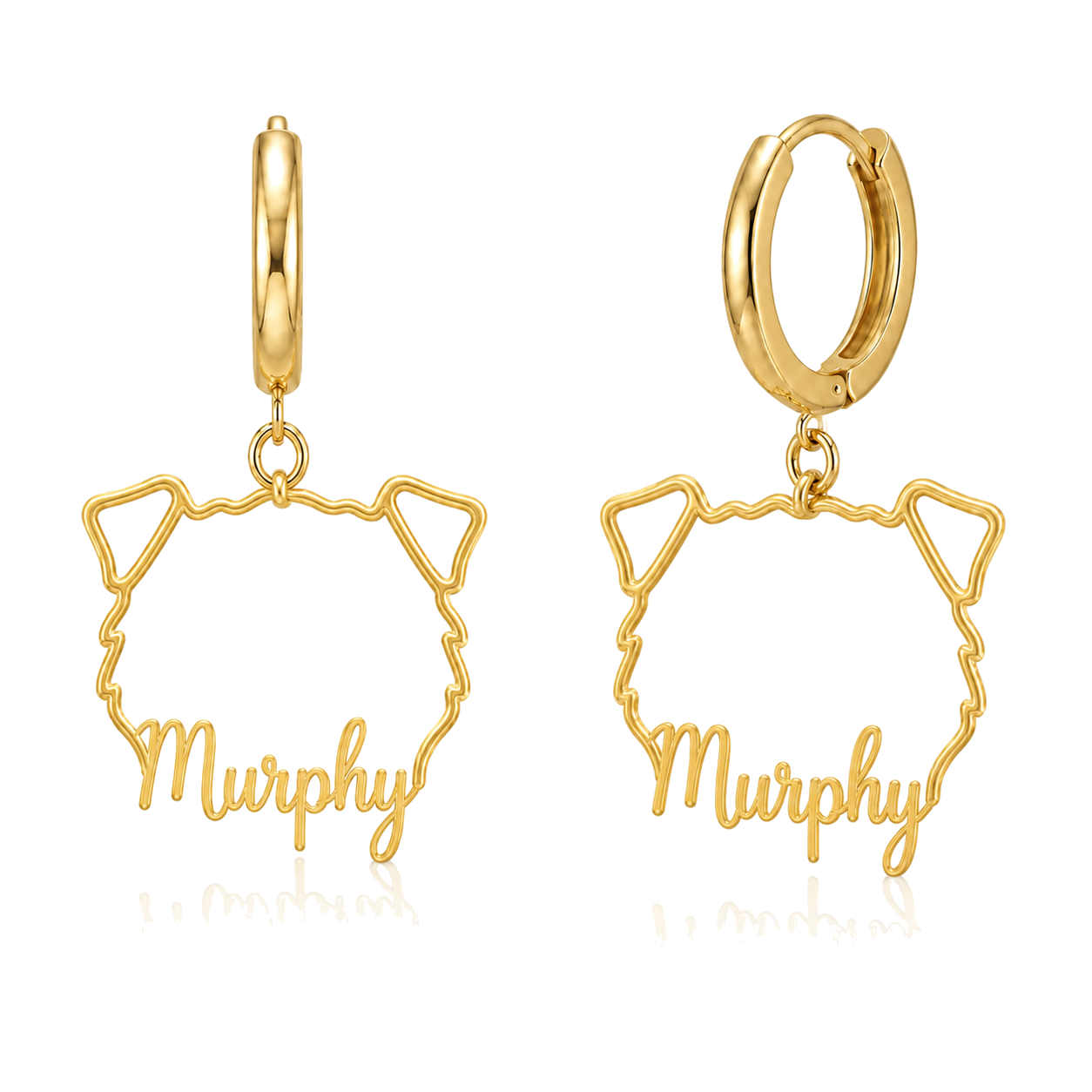 Glen of Imaal Terrier Murphy personalized pet face earrings