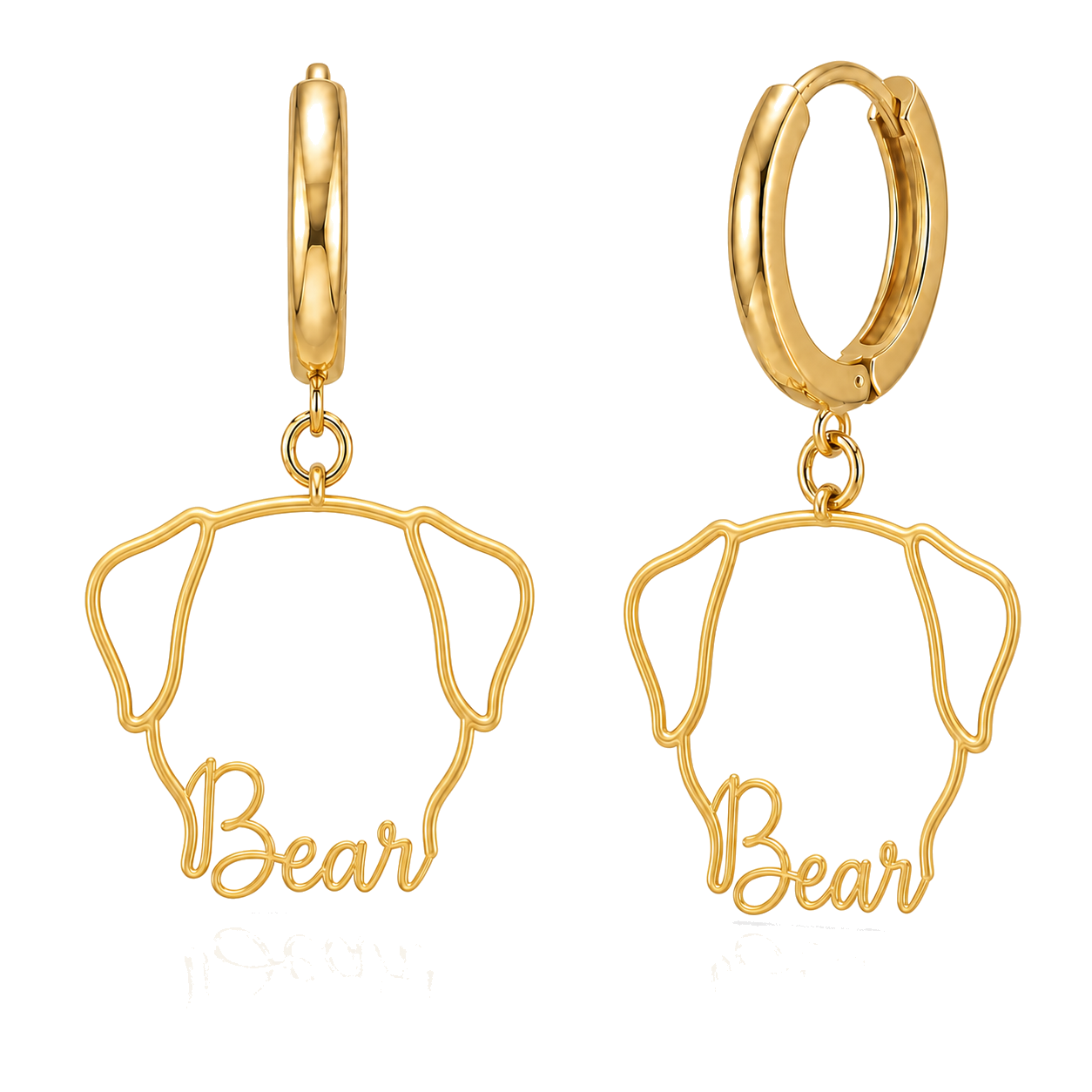 Greater Swiss Mountain Dog Bear personalized pet face earrings