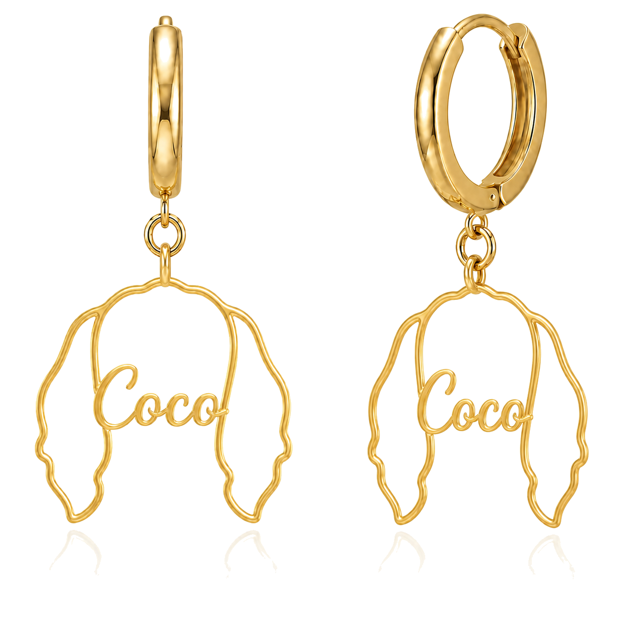 Havanese Coco personalized pet face earrings