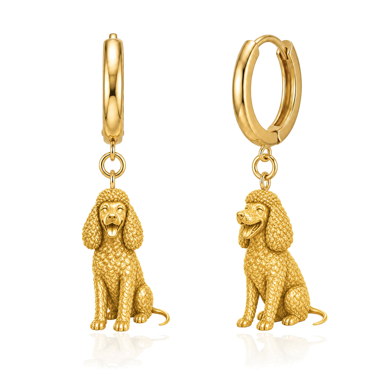 Irish Water Spaniel personalized companion handcrafted huggie earrings