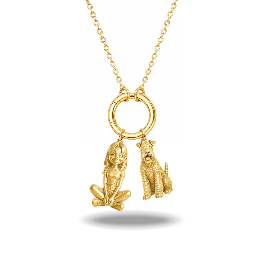 Kerry Blue Terrier - 18K Gold Vermeil - 1st