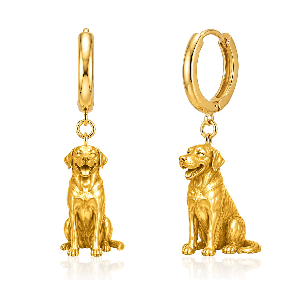 Labrador Retriever personalized companion handcrafted huggie earrings