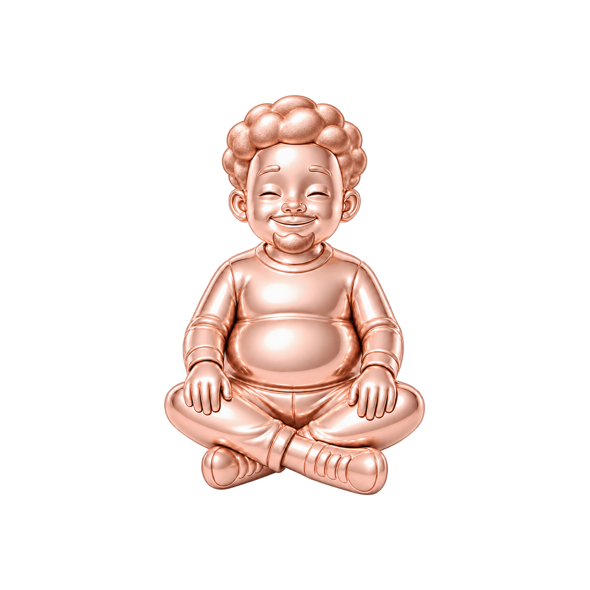 Curvy / Textured Afro & Chin Beard / Rose Gold — Man Charm | man-charm-2026-09-23