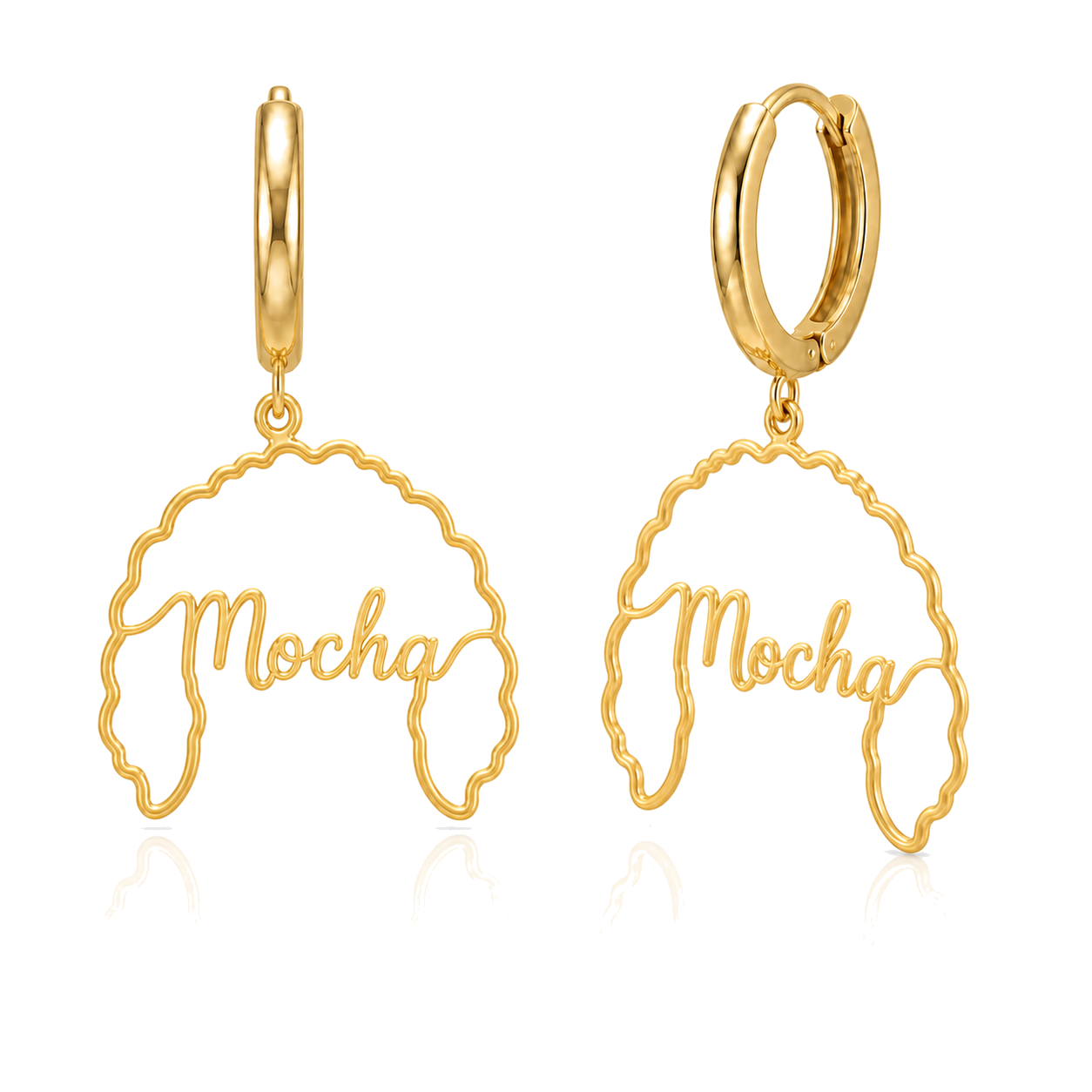 Maltipoo Mocha personalized pet face earrings