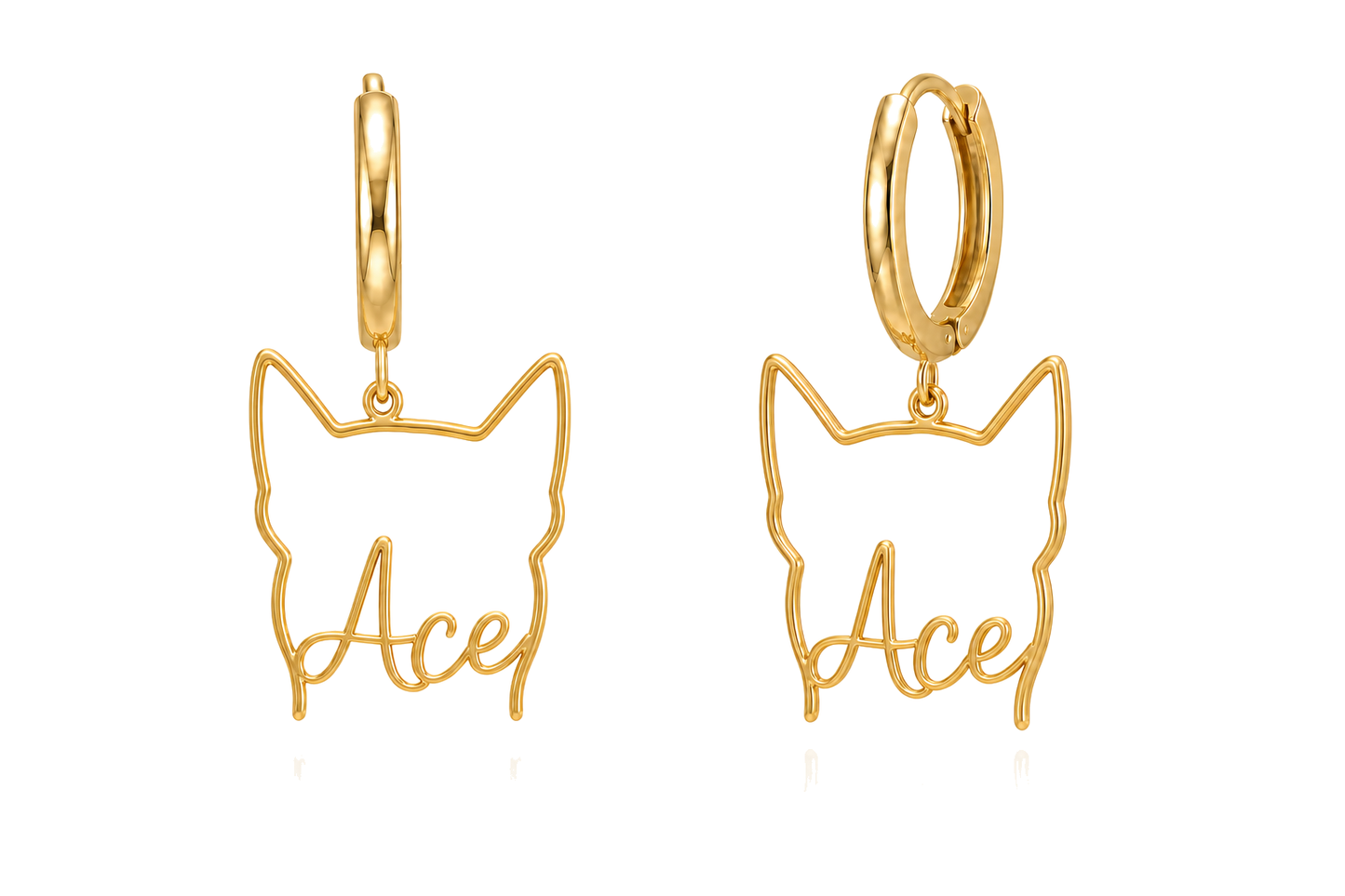 Manchester Terrier Ace personalized pet face earrings