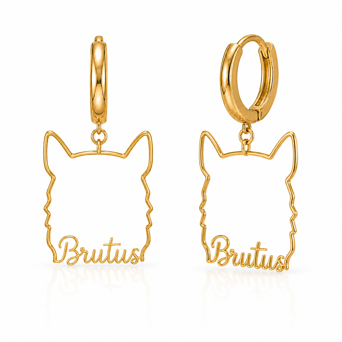 Neapolitan Mastiff Brutus personalized pet face earrings