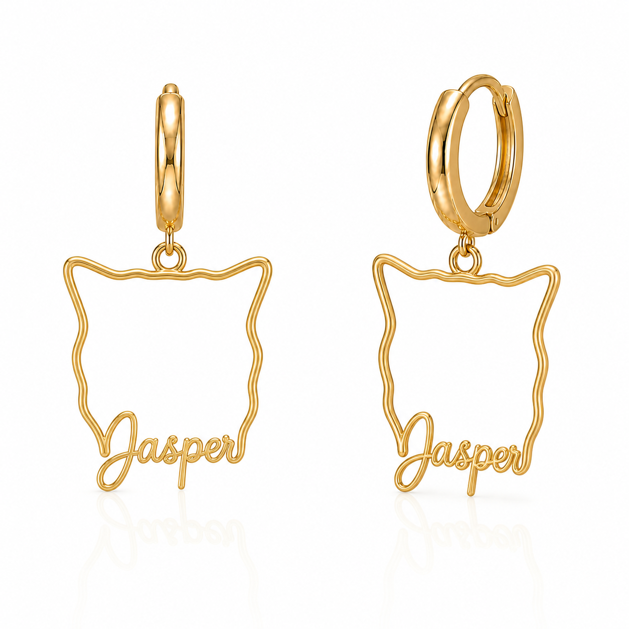 Parson Russell Terrier Jasper personalized pet face earrings