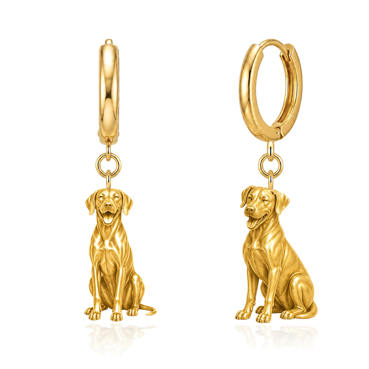 Rhodesian Ridgeback personalized companion handcrafted huggie earrings
