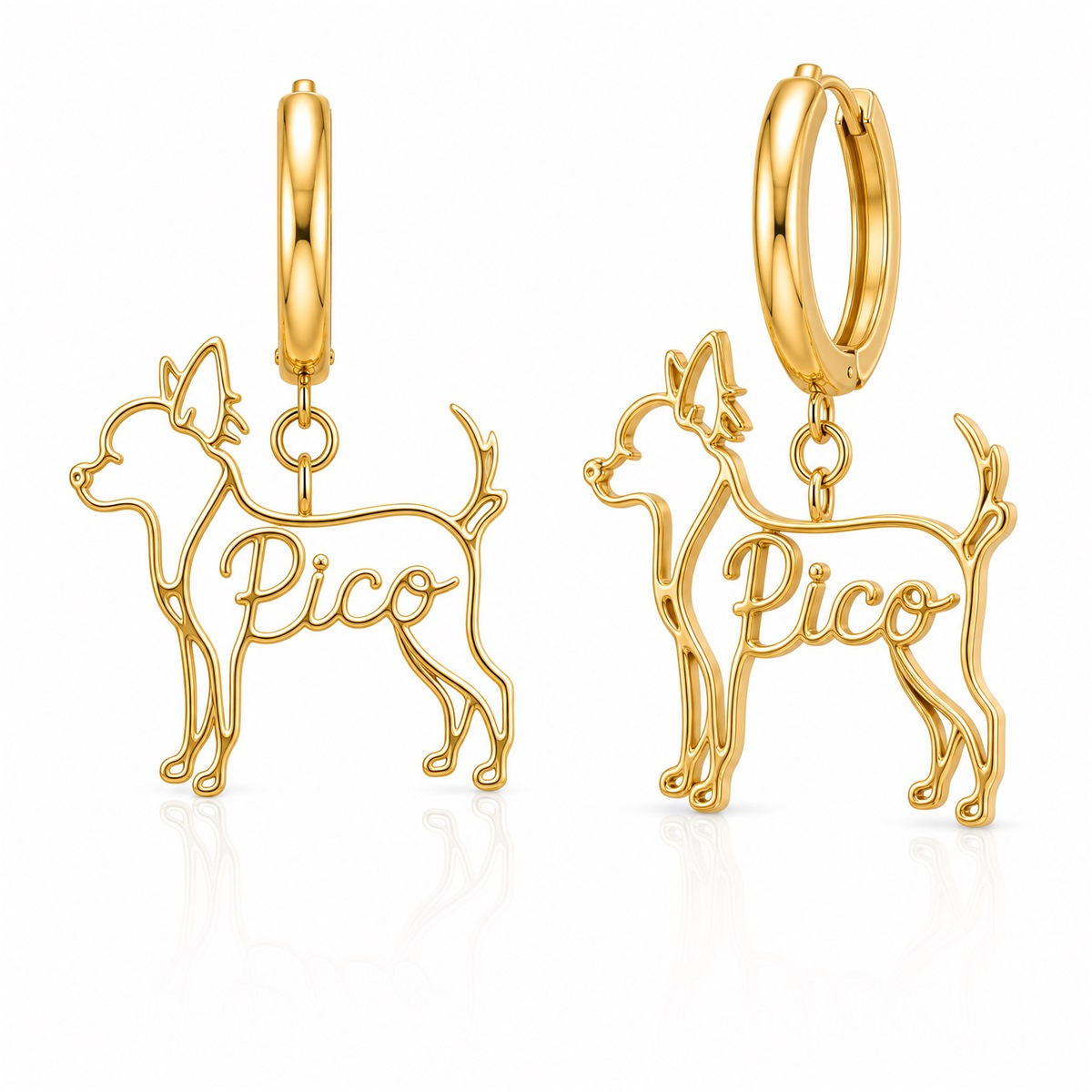 Chihuahua short hair - 18K Gold Vermeil - 1st