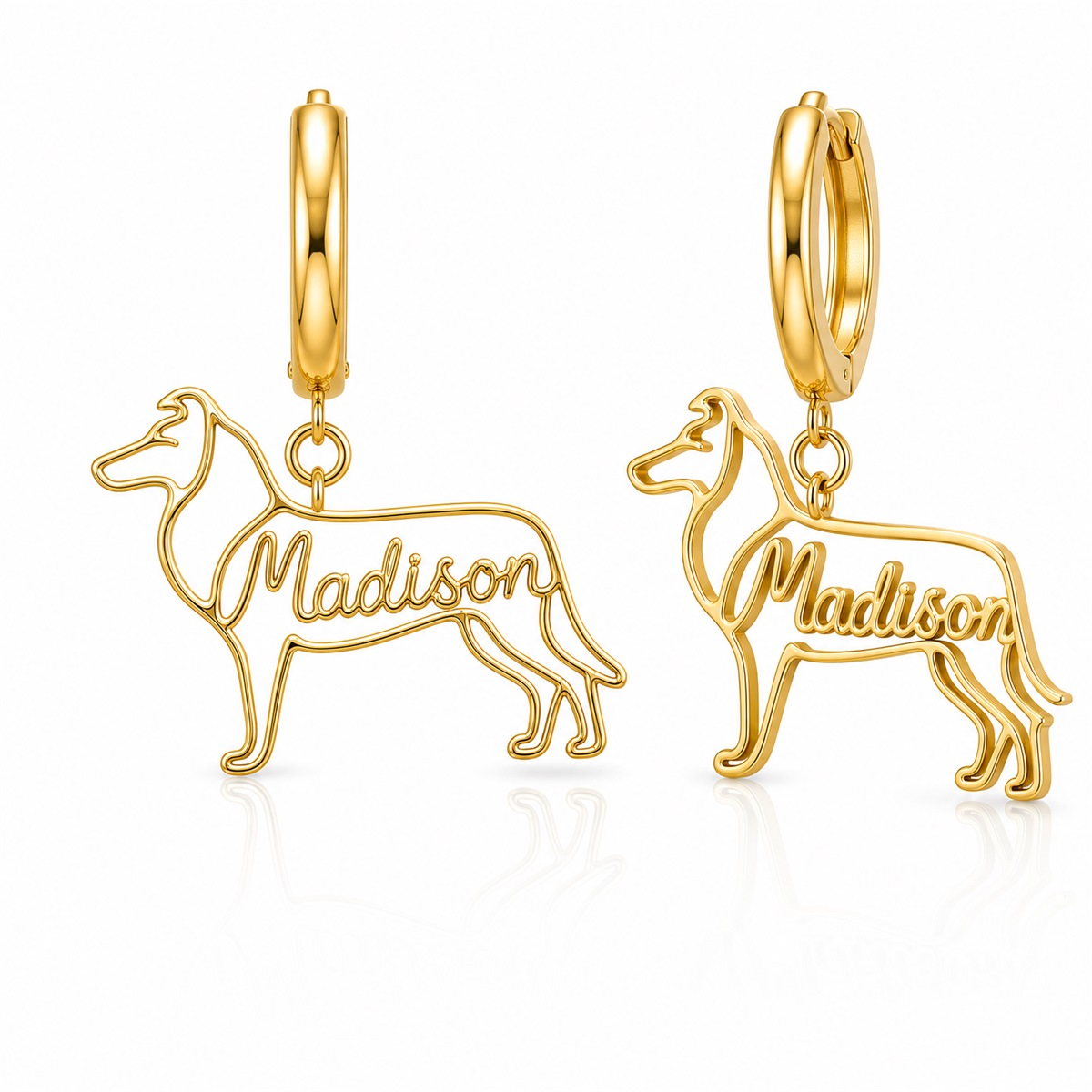 Collie smooth coat - 18K Gold Vermeil - 1st
