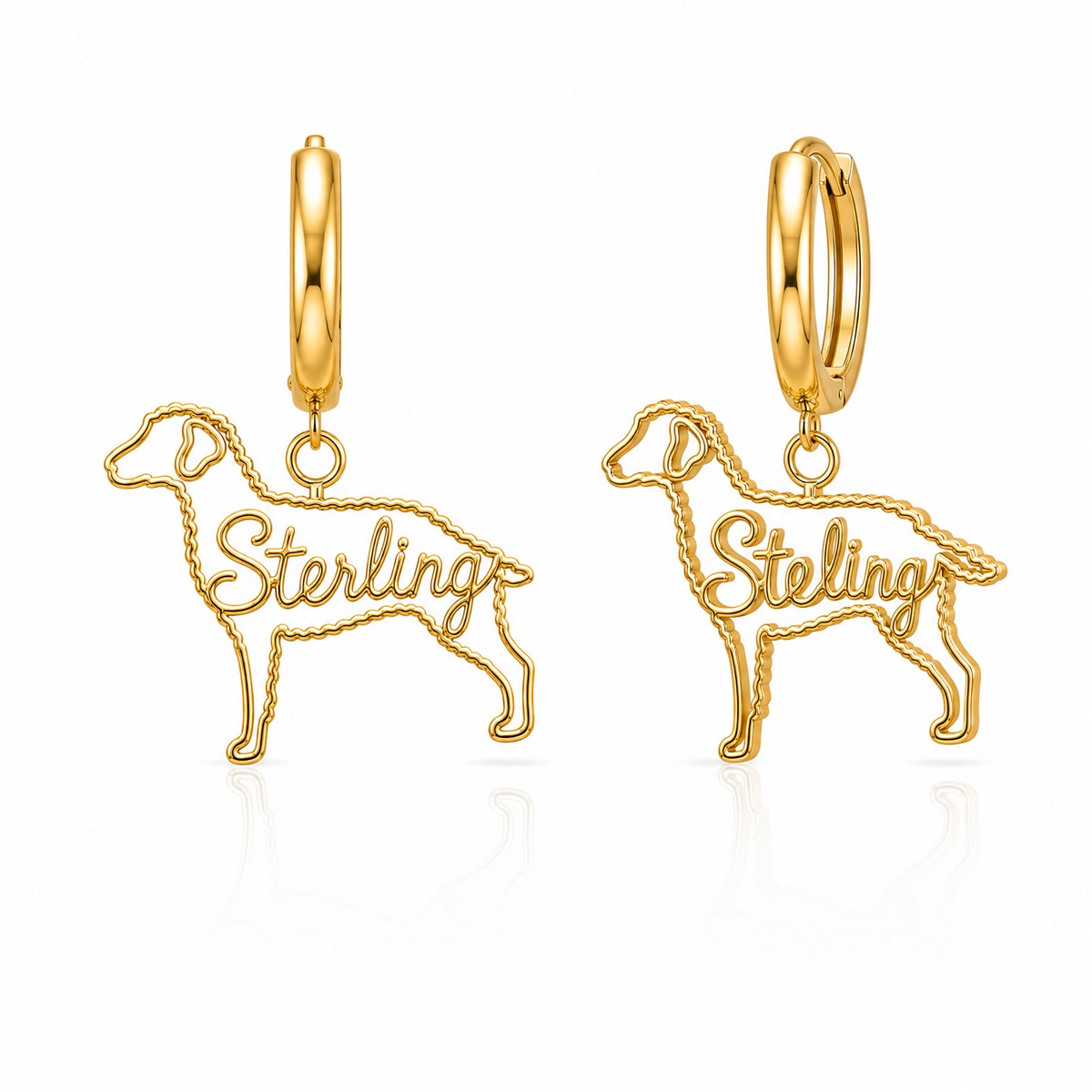 Curly Coated Retriever - 18K Gold Vermeil - 1st