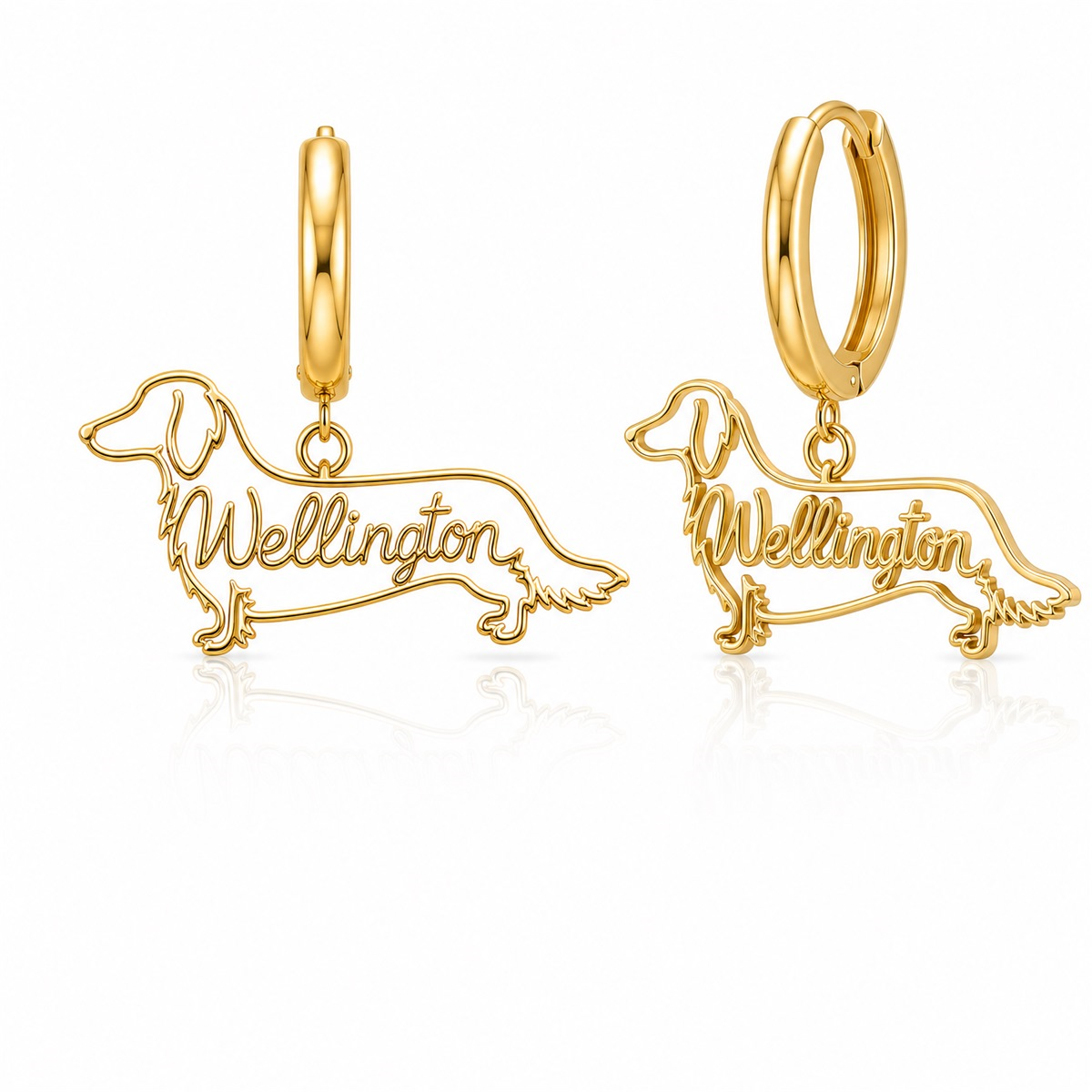Dachshund longhair - 18K Gold Vermeil - 1st