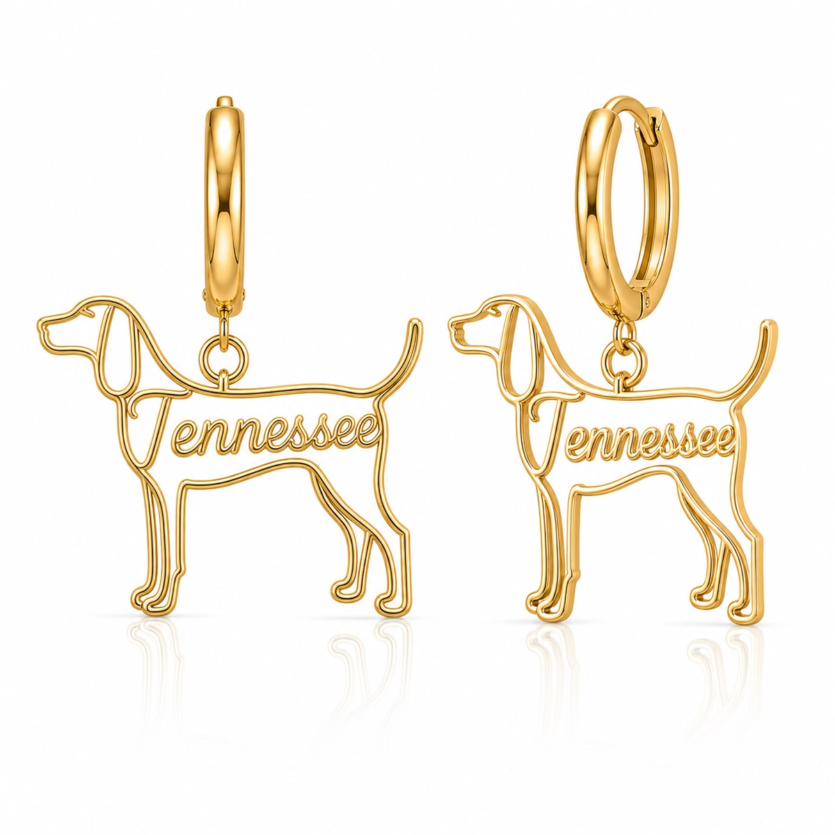 Treeing Walker Coonhound - 18K Gold Vermeil - 1st