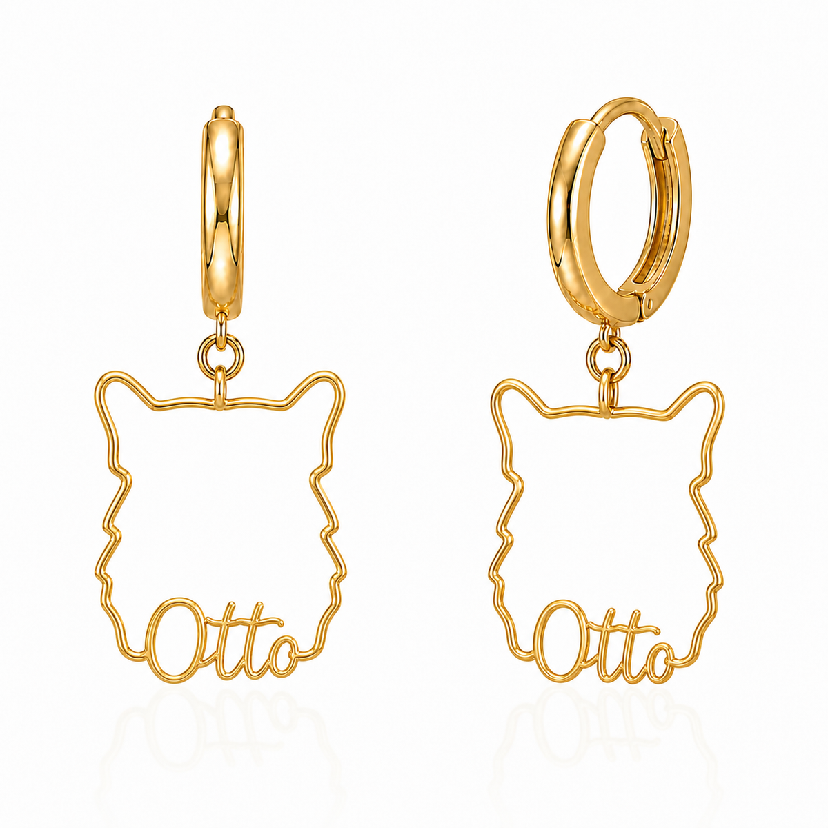 Schnauzer Giant Otto personalized pet face earrings