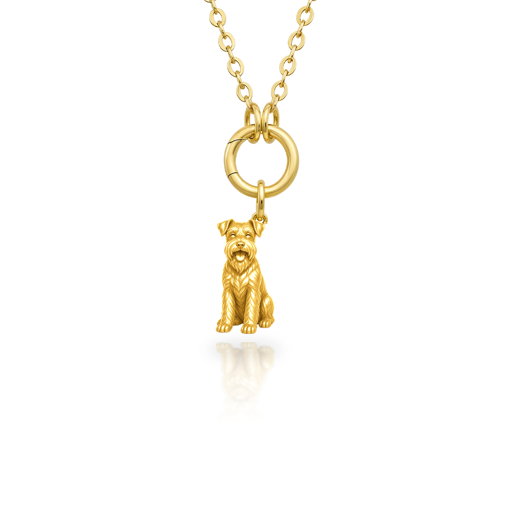 Schnauzer-Miniature-natural-ears - 18K Gold Vermeil - 1st