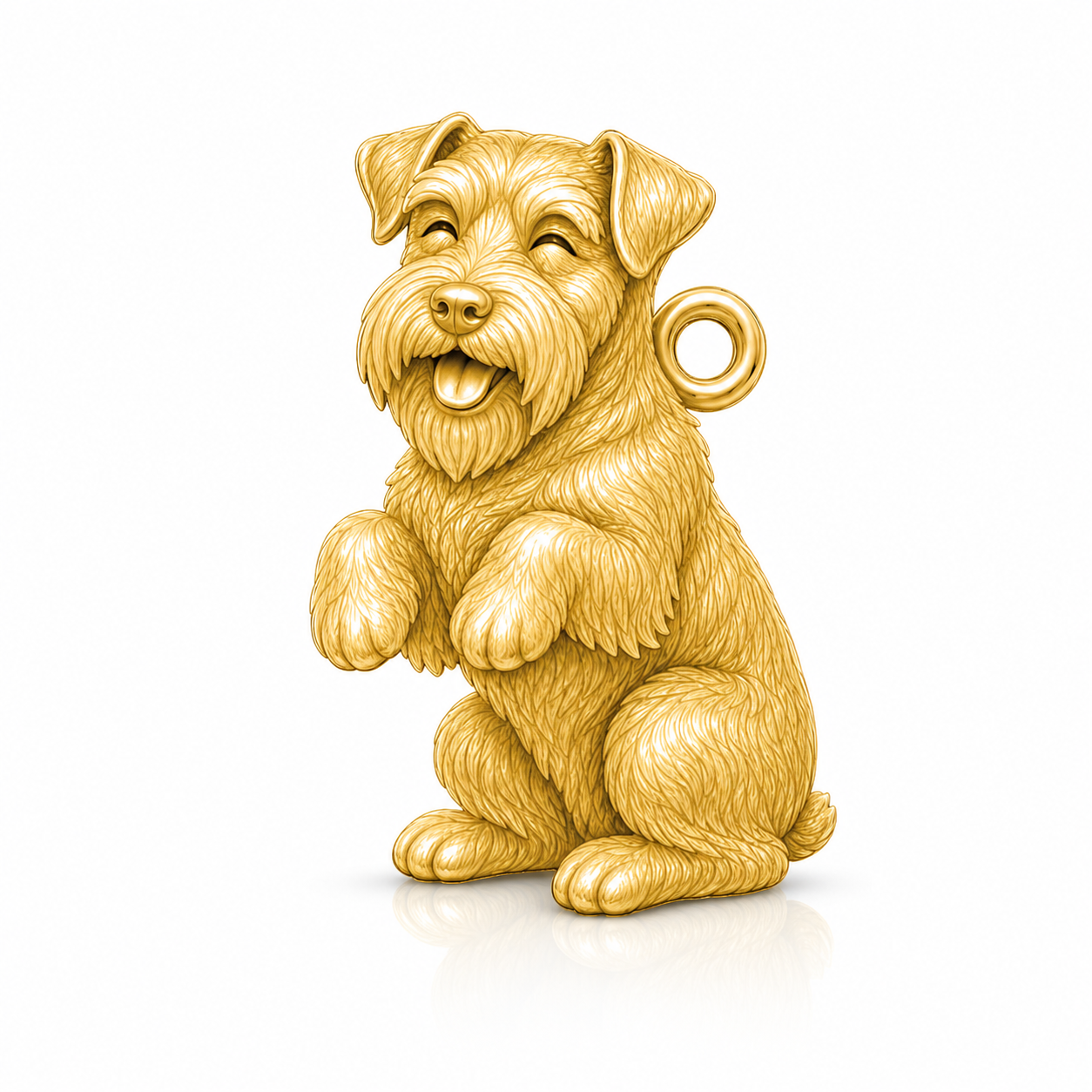 Soulyshine Schnauzer Miniature natural ears Personalized Pet Companion Charm Only
