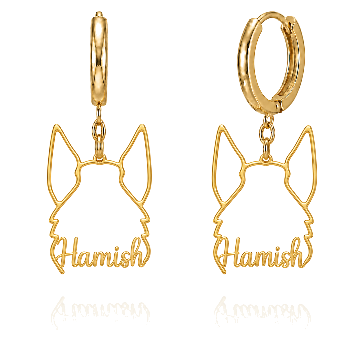 Scottish Terrier Hamish personalized pet face earrings
