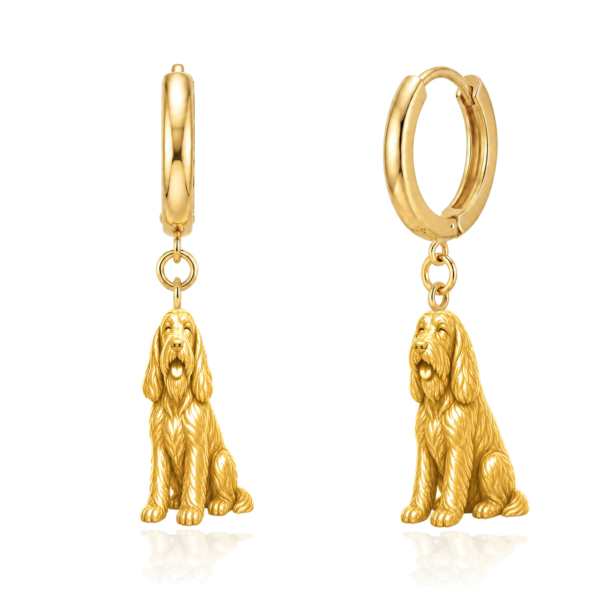 Spinone Italiano personalized companion handcrafted huggie earrings