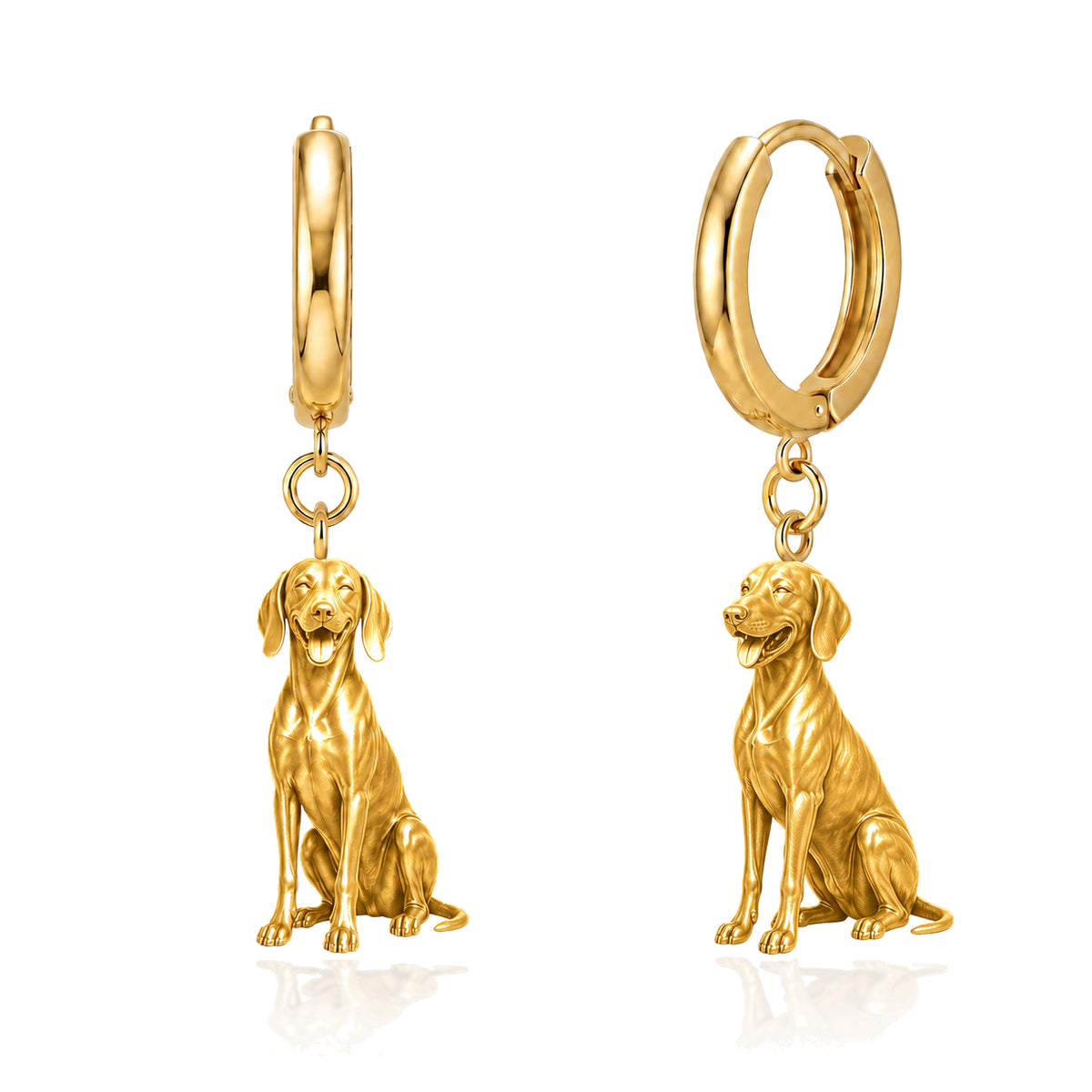 Weimaraner personalized companion handcrafted huggie earrings
