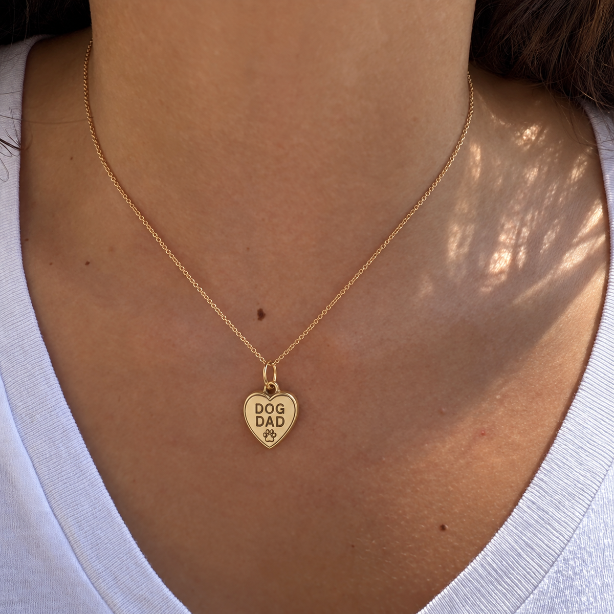 Dog Dad Charm — necklace model photo | skill-1126-20260910