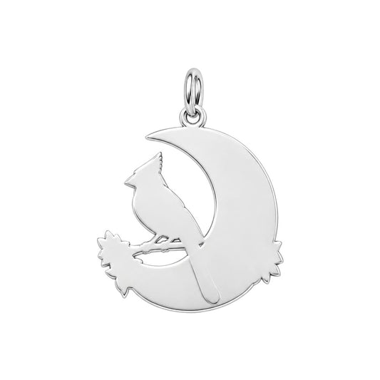Always With You Cardinal Moon Charm and Polyester Cord Bracelet Set – back of the charm, engraving area