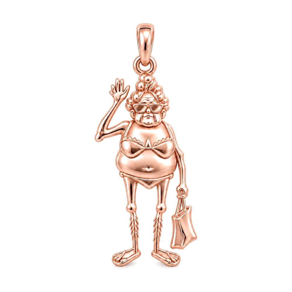 Beach Day Granny Charm and Polyester Cord Bracelet Set