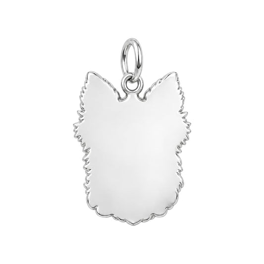 Border Collie Happy Tail Wag Charm Bracelet – Personalized Dog Mom Gift – back of the charm, engraving area