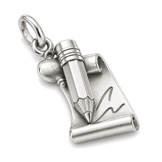 Bright Idea Pencil Charm — Silver Super Macro | charm-topics-remaining-444-2026-09-14 | topic-263