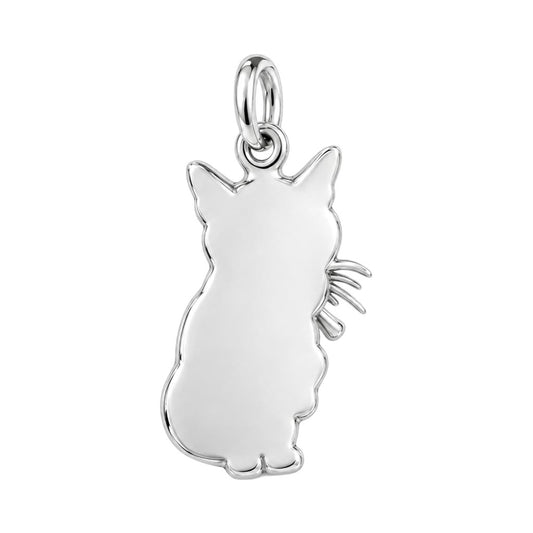 Cool Cat Joint Charm Bracelet – Personalized Cat Mom Gift – back of the charm, engraving area