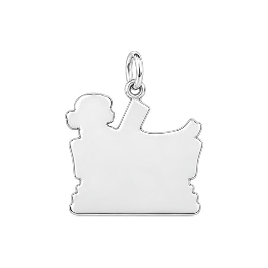 Cozy Armchair Reader Charm and Polyester Cord Bracelet Set