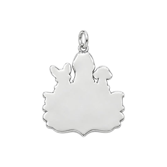 Crazy Dog Lady Beware Charm Bracelet – Personalized Mom Gift – back of the charm, engraving area
