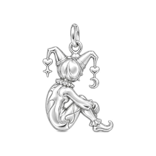 Crying Jester Charm Bracelet – Personalized Best Friend Gift – back of the charm, engraving area