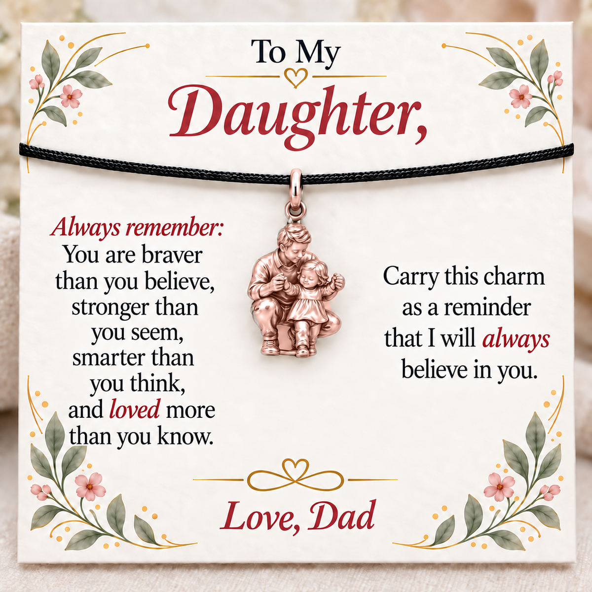 First Steps, Braver Than You Believe — Main image, rose gold finish