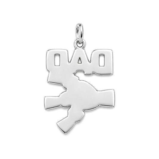 Dad The Legend Fist Bump Charm Bracelet – Personalized Dad Gift – back of the charm, engraving area