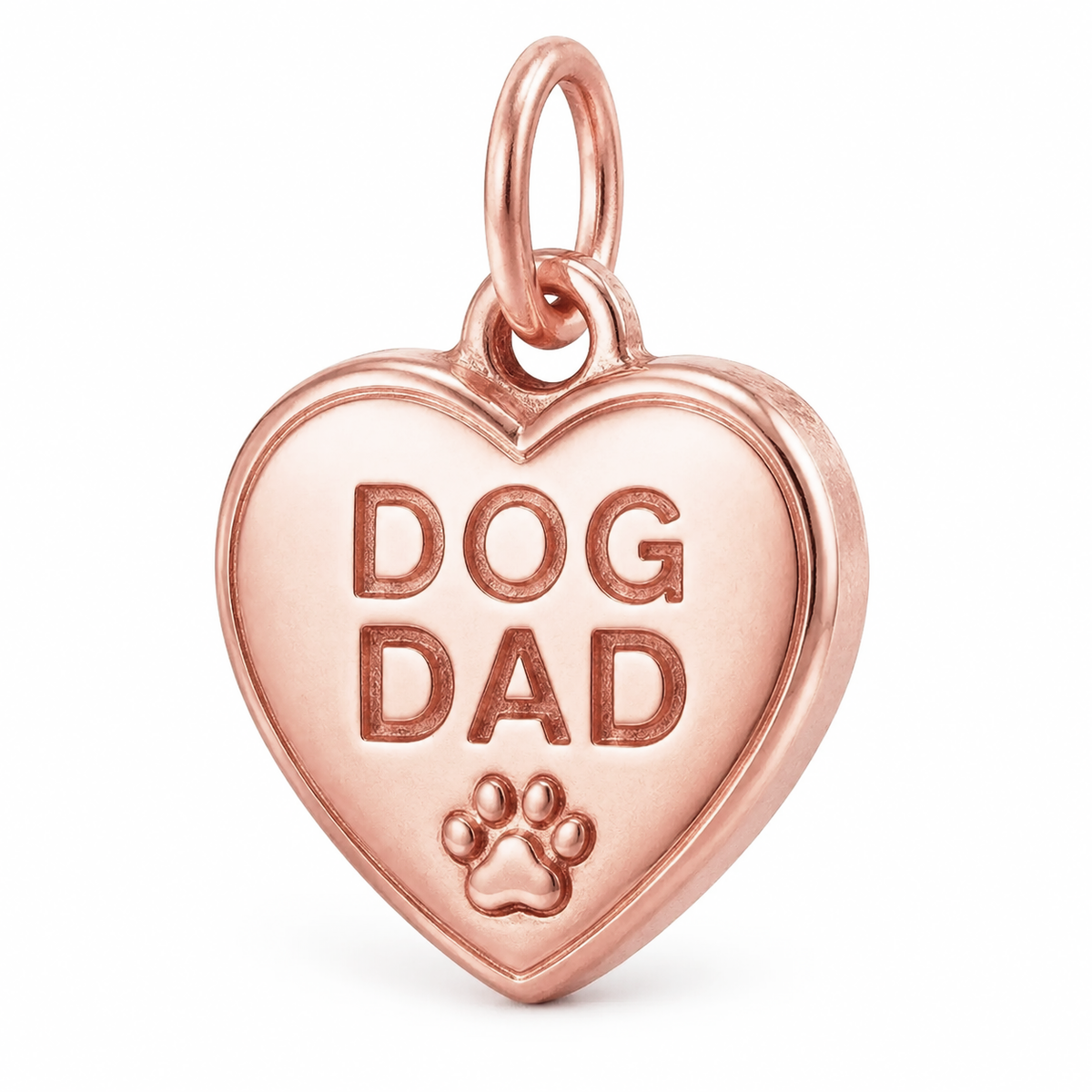 Always Family - Dog Dad Charm - Rose Gold