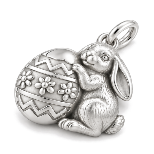 Easter Bunny Charm — Silver Super Macro | charm-topics-remaining-444-2026-09-14 | topic-040