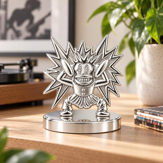Electric Joy Monkey Keepsake Plaque – worn / in use