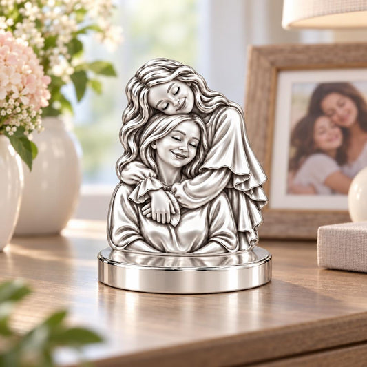 Everlasting Motherly Embrace Keepsake Plaque – worn / in use